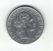 MONETA coin 50 LIRE Italia 1976 Repubblica Italiana numismatica Vulcano