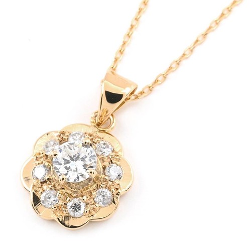 Collana con ciondolo fiore - con,