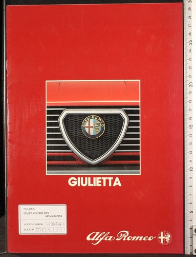 Giulietta depliant aa vv - giulietta., depliant.