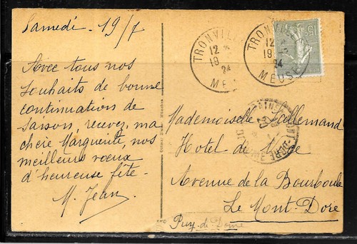 F392 semeuse sur cp de - semeuse,