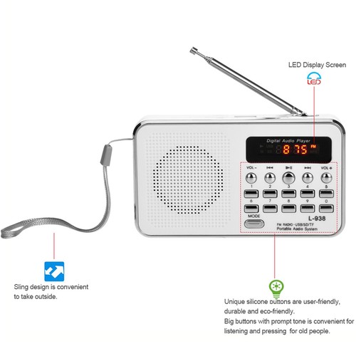 Tragbares radio mit w - 3,