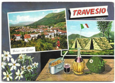 CARTOLINA DI PORDENONE ,TRAVESIO - SALUTI DAL CAMPO MILITARE - FRIULI - 1966