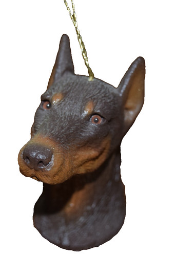 Doberman pincher ornamento - doberman,