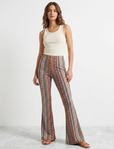 Pantalone svasato righe - pantalone, a