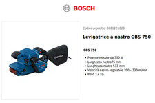 BOSCH GBS 750 LEVIGATRICE A