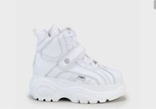 Scarpe con plateau Buffalo Calf High Top London in pelle donna/uomo (bianco)