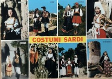 Cartolina Costumi Sardi Urzulei Nuoro viaggiata
