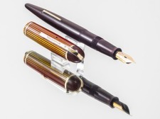 11943 Wahl skyline eversharp con tappo in celluloide marrone laminato - stub 14k nuovo con scatola