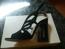 Ovyè nero sandalo donna tacco alto