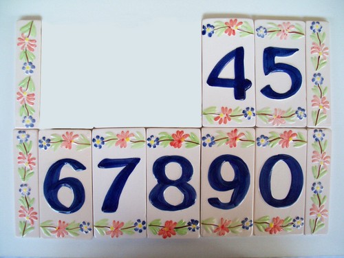 Numeri civici ceramica - numeri,