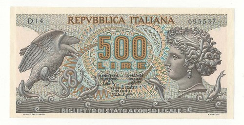 500 lire aretusa decr - 500,