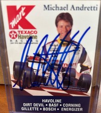 1992 K-Mart Indy Car Michael Andretti #1 🔥 GORGEOUS Autograph 🔥 Auto 🔥 1/2