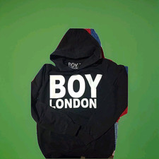 Felpa Boy London Nera TgM Uomo/Donna con Cappuccio Introvabile Originale 