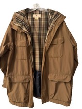 VINTAGE WOOLRICH Parka L NUTMEG L 60/40 cappotto da campo foderato in lana con cappuccio come nuovo!  