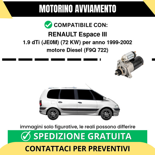 Motorino avviamento renault - motorino,
