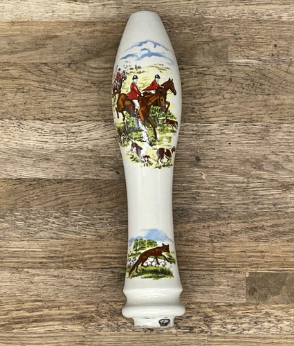 Hunting scene ceramic beer tap - ceramic,