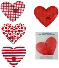 Set 4 scaldamani tascabili con motivo cuore