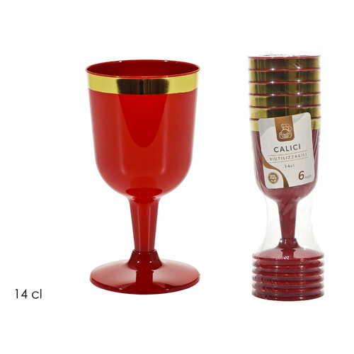Calici rossi con - rossi, bordo