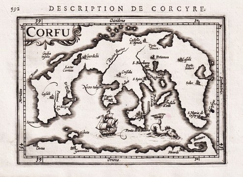 Mappa dell isola corfu - mappa, di