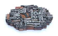 Caratteri tipografici in legno - Lotto 016 A