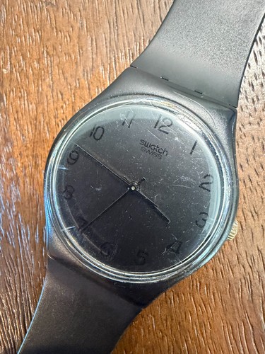 Swatch blackout gb105 1985 - swatch,