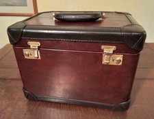 Fendi Bauletto-Beauty Case Bicolore Pelle Marrone E Nero RARO Anni 60/70