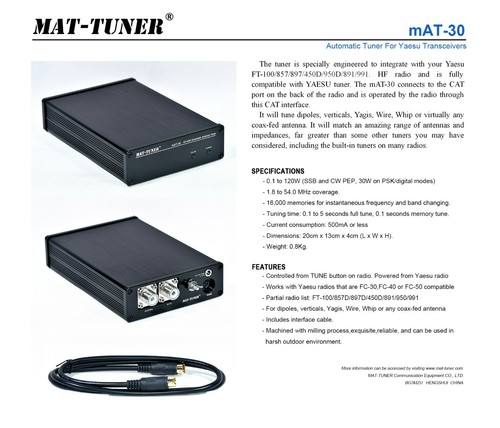 Mat tuner ssb - mat-30, hf-ssb