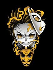 T-SHIRT NERA CON GRAFICA DEMON SLAYER  Tanjiro Kamado - 100% COTONE