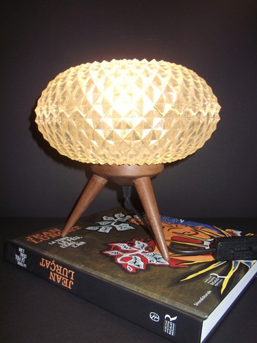 Lampe vintage tripode bois - bois, et