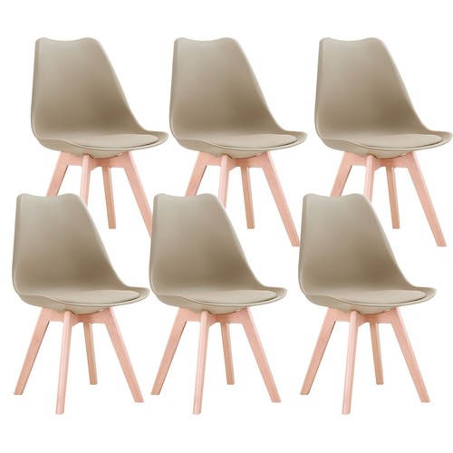 Set sedie beige tulip - set, 6