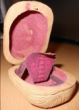 SCATOLA COFANETTO LEGNO CON COBRA PORTAFORTUNA SOPRAMOBILE ARTIGIANATO ETNICO