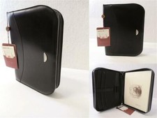 PORTABLOCCO PIQUADRO BY NIKOLAI ITALY IN PELLE NERO CON MEMO ALL'INTERNO