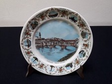 Piatto in ceramica souvenir di Firenze - Ponte vecchio - vintage 70