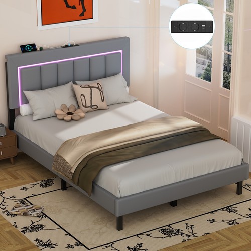 Letto imbottito pelle - imbottito, in