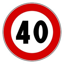 Segnale limite di velocità 40