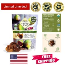 Fichi secchi turchi biologici morbidi, sacchetto sfuso da 2,5 libbre - senza zucchero e trattamento