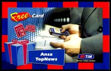 SCHEDA CARTONCINO PROMOZIONALE SERVIZI TIM FREE CARD ANSA TOP NEWS 
