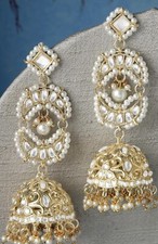 Orecchini Kundan Jhumki perle