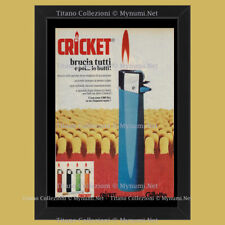 Anni ' 70  * Pubblicità Originale "Gilette, Cricket, Brucia Tutti E Poi Lo Butti