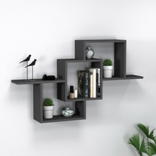 Mensola Sospesa 3 Vani A Cubo Design Moderno 120x22x80 Elena Vari Colori