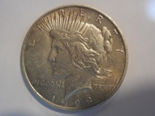 USA United States 1 dollar Peace 1923 silver
