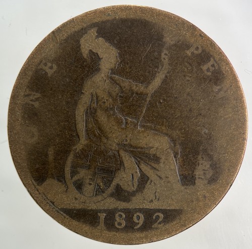 1892 victoria one penny - 1892, |
