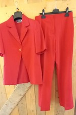 Dress vestito tailleur giacca pantaloni rosso donna tg 42  Wedding cerimonia  