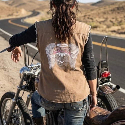 Gilet smanicato denim bikers - gilet,