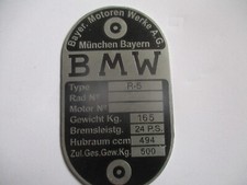 Targa ruota BMW R5 R 5 24 CV