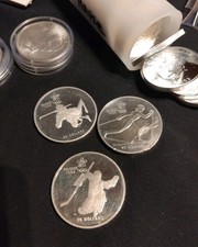 🔥LOTTO 3 MONETE DA 20 DOLLARI🔥CANADA MINT🔥OLIMPIADI CALGARY 1988🔥IN ARGENTO