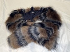Topshop Faux Fur Scarf, Brwn
