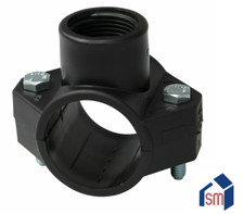 PRESA STAFFA RUBA ACQUA DIAM. 32 x 1/2 x 3/4 (IRRITEC) x 1" PER TUBO POLIETILENE