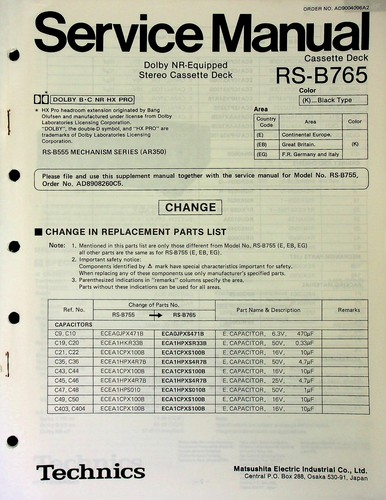 Service manual technics - service,