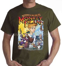 T-SHIRT ESCAPE FROM MONKEY ISLAND VIDEOGAMES CARTOON ANNI 80 tshirt FINO 5XL 